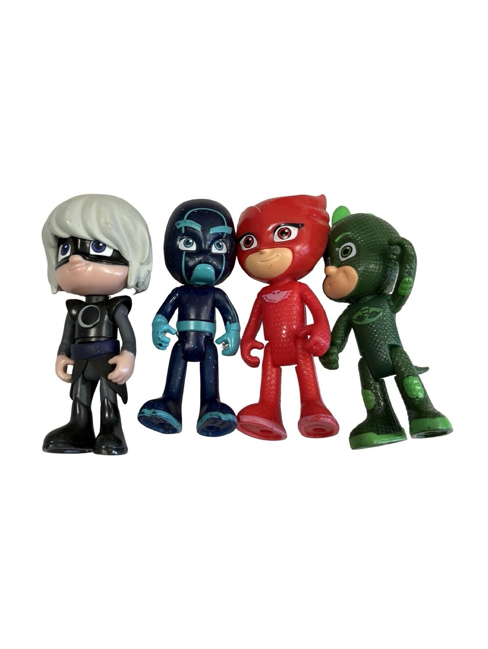 Lot of 4 PJ Mask 3.25" Figures Owlette, Gekko, Luna Girl, Night Ninja Just Play